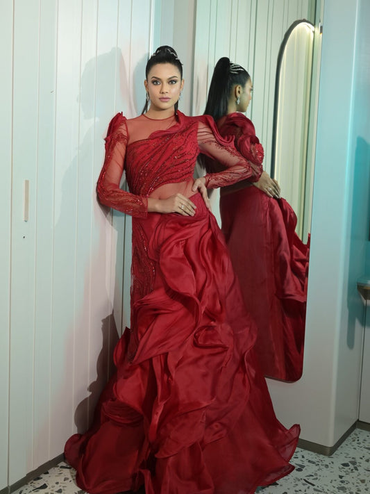 Red GG OG Gown