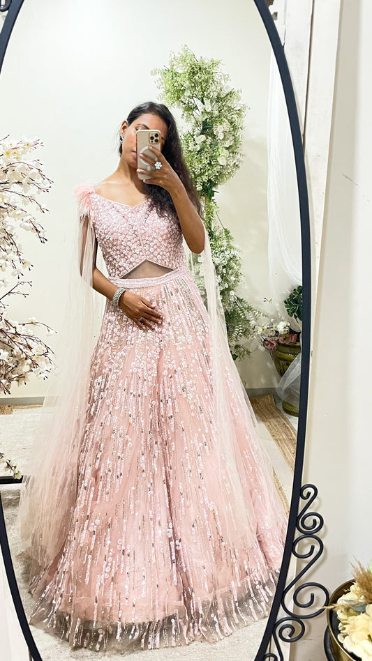 Peach Daisy Gown