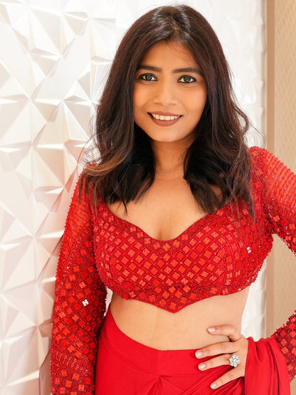 Laal Pari Saree