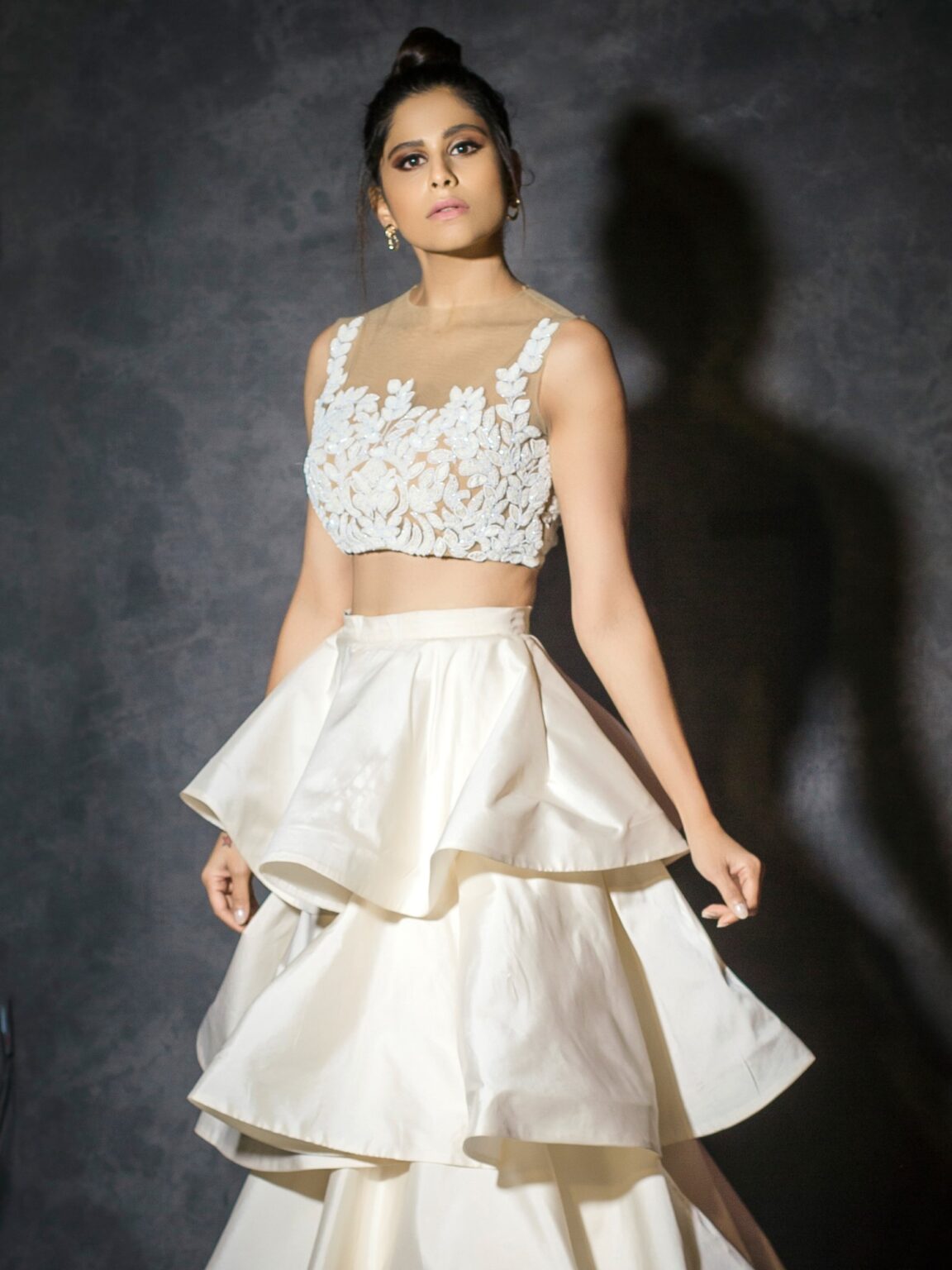 Ivory layered Skirt