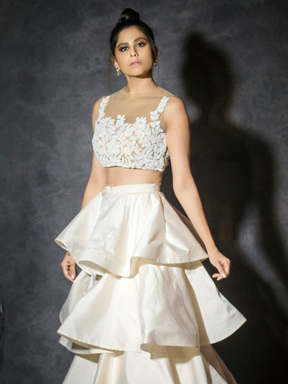 Ivory layered Skirt