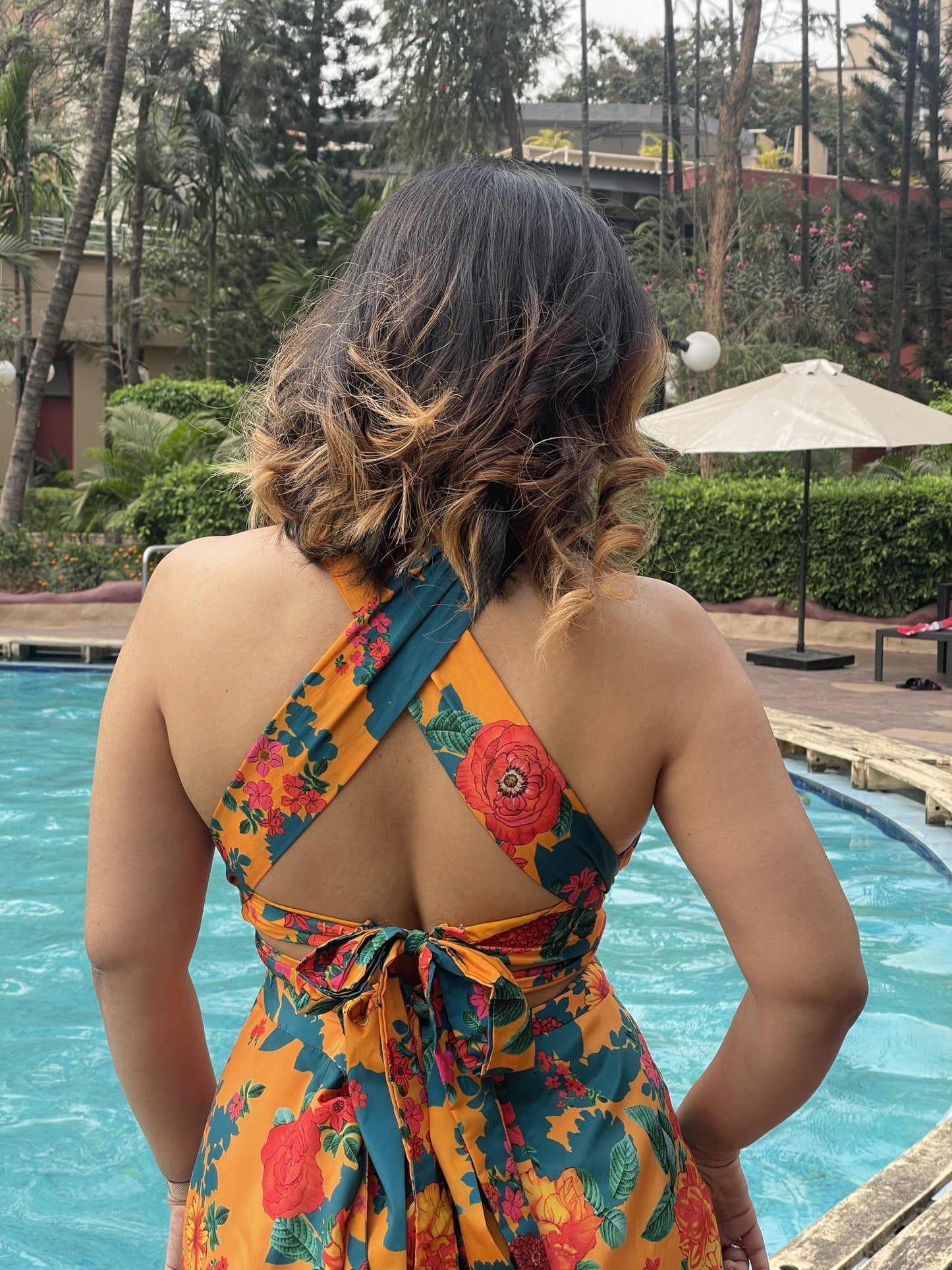 Floral Dhoti Set