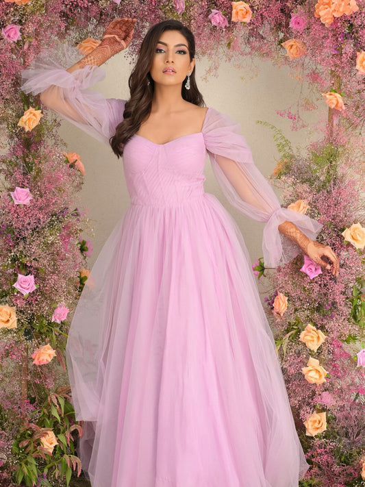 Lillac tulle gown