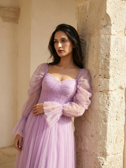Lillac tulle gown
