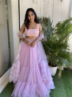 Lilac Ruffle Lehenga