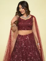 Surbhi Chopra Wine Lehenga