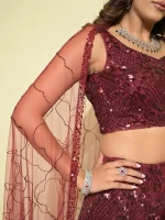 Surbhi Chopra Wine Lehenga