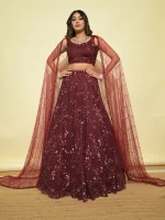 Surbhi Chopra Wine Lehenga