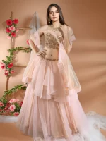 Peach Duchess Lehenga