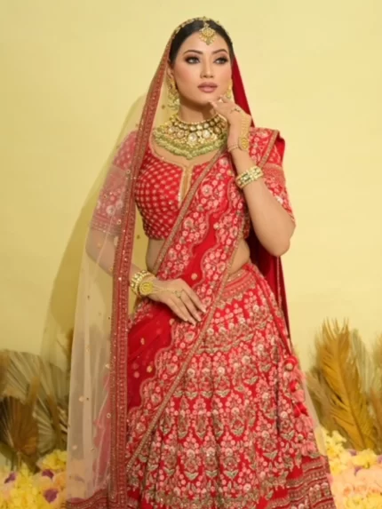 Jaisal Red Lehenga