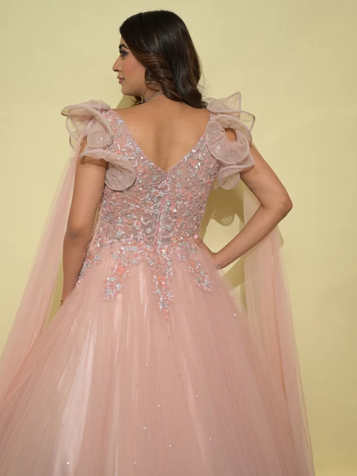 Vishaka Peach Gown