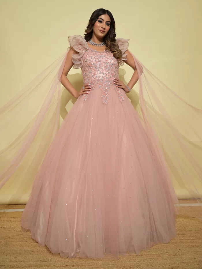 Vishaka Peach Gown