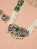 Emerald Pearl Long Necklace